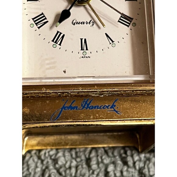 LindenQuartz  AlarmClock   2" W x 3" x 1"  John Hancock Special Edition 4RE862 - Picture 2 of 7